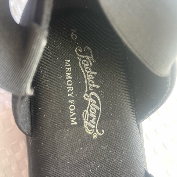 🌸Faded Glory memory foam black high heel open toe shoes with stretch - Picture 6 of 7